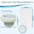 thumbnail image 4 of TidyCare Commode Liners with Absorbent Pads, Convenience Pack, 12 Liners and 12 Pads for Adult Bedside Commode, 4 of 8