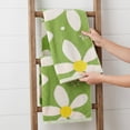 thumbnail image 4 of REGALWOVEN Floral Pattern Pure Cotton Soft Absorbent Decorative Hand Towels for Bathroom 13 x 29 Inch Green 2-Piece, 4 of 7
