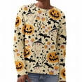 thumbnail image 4 of YEJIMAN Womens Sweaters Halloween For Women Season Sweatshirt Graphic Print Long Sleeve Knit Pullover Tops Halloween Sweater, 4 of 9