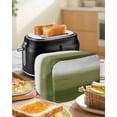 thumbnail image 4 of Sage Green Ombre Toaster Cover 2 Slice, Small Kitchen Appliance Covers, Modern Abstract Art Texture Toaster Oven Cover with Loop, Bread Machine Cover Polyester Dust Cover Protection, 4 of 4