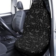 thumbnail image 6 of 2pcs Black Halloween Bats Goth Car Seat Covers Set, Spooky Bat Silhouette Abstract Pattern, Washable Breathable Front Seat Protectors with Precise Cutouts, Universal Fit for Cars SUVs Sedans Trucks,, 6 of 6