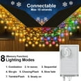 thumbnail image 4 of DONGPAI Snowflakes LED Curtain String Lights, 11.5Ft 96 LED Christmas Window Curtain Light Plug in String Light for Bedroom Wedding Birthday Party Indoor Outdoor, 4 of 8