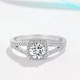 thumbnail image 3 of Handmade Round Cut 1ct Engagement CZ 925 Silver Womens Hollow Band Ring Size 4-9, 3 of 5