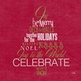 thumbnail image 2 of Medley, Elizabeth 12x12 Gold Ornate Wood Framed with Double Matting Museum Art Print Titled - Holiday Fun Typography on Red I, 2 of 4