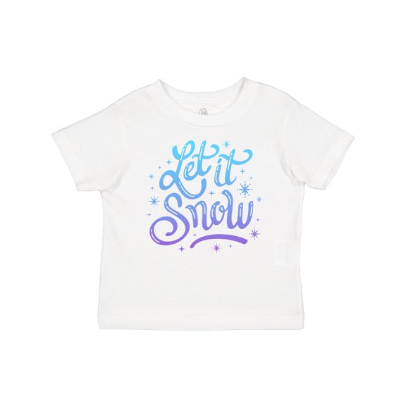 Inktastic Winter Let It Snow Lettering in Blue with Snowflakes Boys or Girls Baby T-Shirt