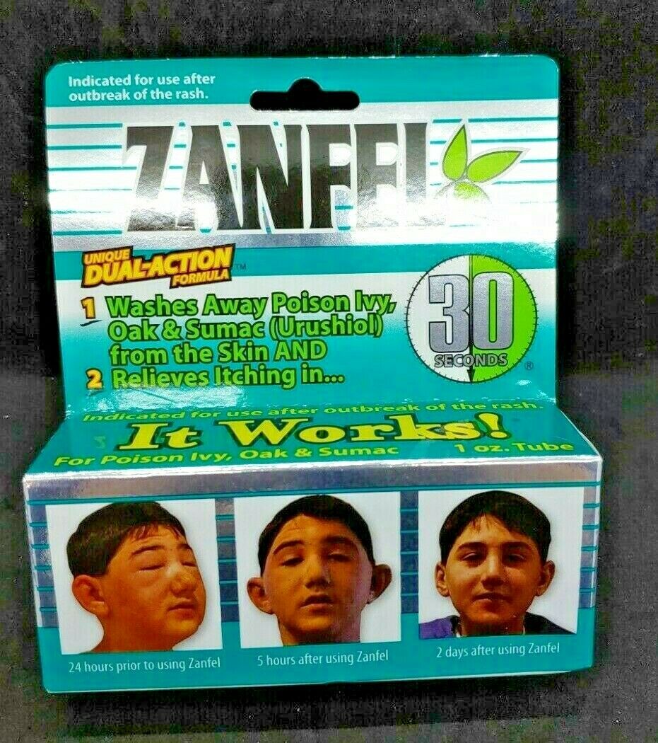 Zanfel Poison Ivy Oak Sumac Dual Action Itch Relief Wash 1oz Exp 05/