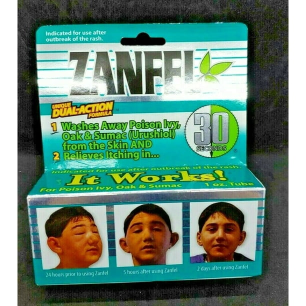 Zanfel Poison Ivy Oak Sumac Dual Action Itch Relief Wash 1oz Exp 05/