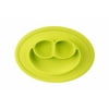 Bibiroo Silicone Baby/Toddler Divided Bowl, Suction Plate, Placemat, BPA-Free (Lime)