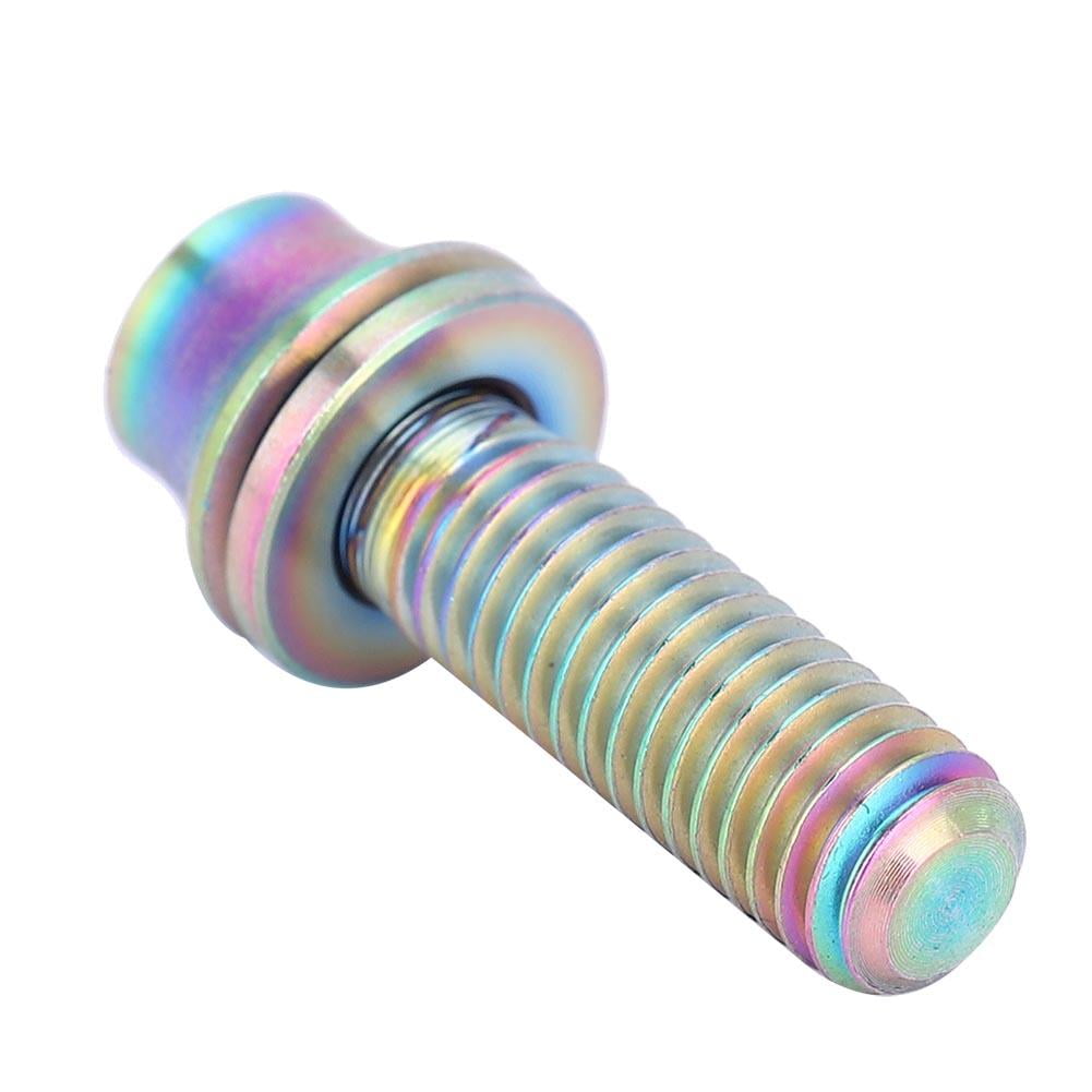 TOPINCN Bicycle Titanium Alloy Water Bottle Cage Screw Bolt M5x12/16mm