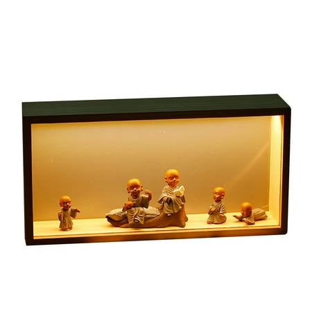 

AGXAP Night Lights [Walking Astronaut Style 26*6*13Cm] Empty Frame Doll Night Light Bedroom Decorative Light Box Usb Atmosphere Light Birthday Holiday Gift
