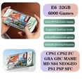 thumbnail image 4 of E6 Handheld Game Console 32GB 6000+Games 5 Inch Screen 5000mAh Support for PSP PS1 N64 Game Console Green, 4 of 5