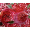 thumbnail image 4 of oneOone Silk Tabby Crimson Red Fabric Rose Floral Dress Material Fabric Print Fabric By The Yard 42 Inch Wide, 4 of 4
