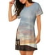 thumbnail image 2 of Fotbe Elephant Giraffe Bata de Dormir para Mujer con Estampado, Camisón de Algodón de Manga Corta, Ropa de Dormir Casual, 2 of 6