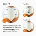 thumbnail image 3 of Tranquility Slimline Original Adult Disposable Brief, Medium, Incontinence Care with a Slimmer Fit, Latex-Free, 20.4oz Capacity, 12ct Bag, 3 of 6