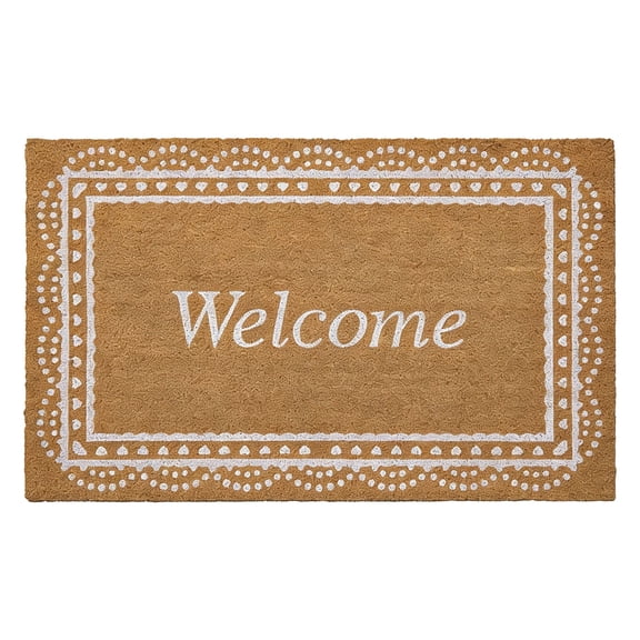 Yatlte Natural Coir & Rubber Door Mat, Thick, Durable, Heavy Duty, Anti-Shed, Fade-Resistant, Long-Lasting Outside Entrance Large Doormat for Front Porch