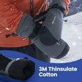 thumbnail image 3 of WARMOUNTS Winter Ski Mittens for Men & Women, 3M Thinsulate Touch Screen Snow Warm Ski Gloves for Adult, Waterproof Mittens for Cycling Skiing Shoveling Outdoor Sports, Grey, L, 3 of 9
