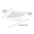 thumbnail image 3 of Suction Cup Shower Caddy Corner Shelf - No Drill Wall Mount Bathroom Organizer Rack for Shampoo Soap Towels, 3 of 3