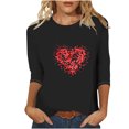 thumbnail image 2 of Camiseta Fiudx de Manga Tres Cuartos Cuello Redondo Estampado Mujer, 2 of 3