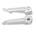 thumbnail image 4 of Rear Foot Pegs, High Strength Comfortable Iron Stylish Design Silver Foot Pedals Anti Slip  For Motorcycle, 4 of 8