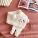 thumbnail image 2 of Bufandas de felpa con orejas de cachorro y chal de piel de invierno Cachorro blanco, 2 of 9