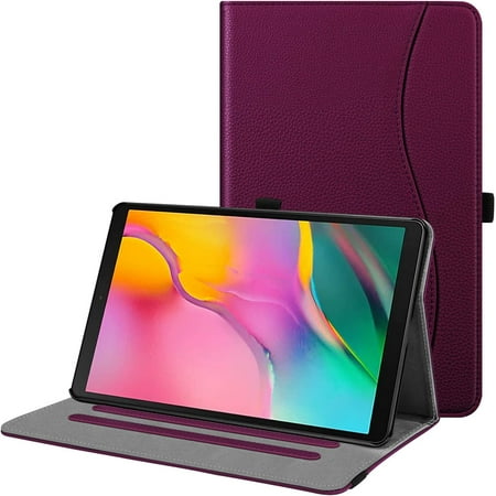 Fintie Case for Samsung Galaxy Tab A 10.1 2019 Model SM-T510/T515/T517, Multi-Angle Viewing Stand Cover with Pocket, Purple