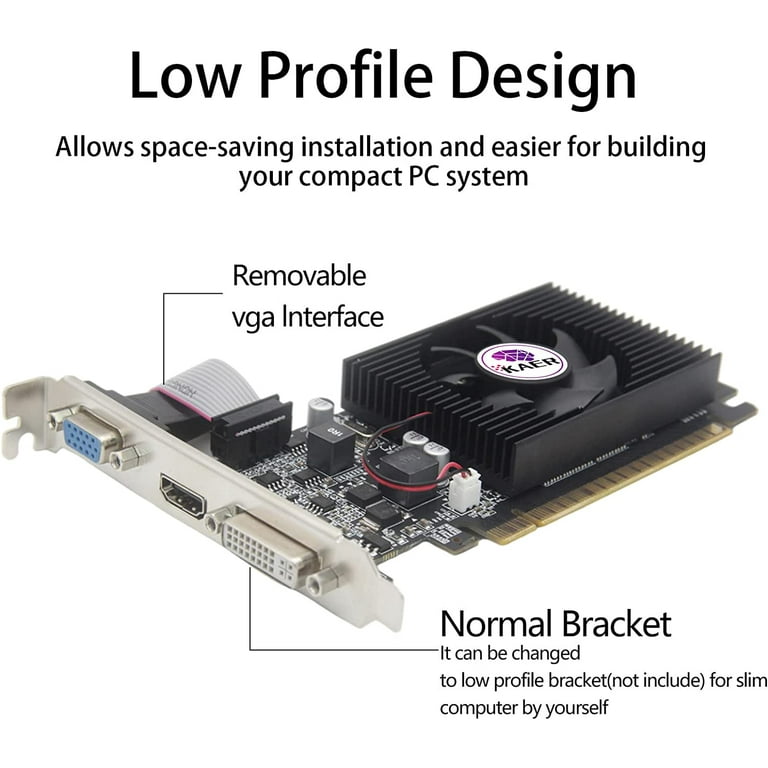 GT 730 Dell Nvidia Geforce GT730 2GB DDR3 64-BIT VGA Hdmi DVI-D PCI-E Video  Card J27RG PCI-EXPRESS Video Cards 