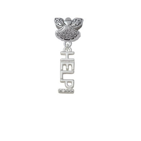 - Small Crystal HELP! - Guardian Angel Charm Bead