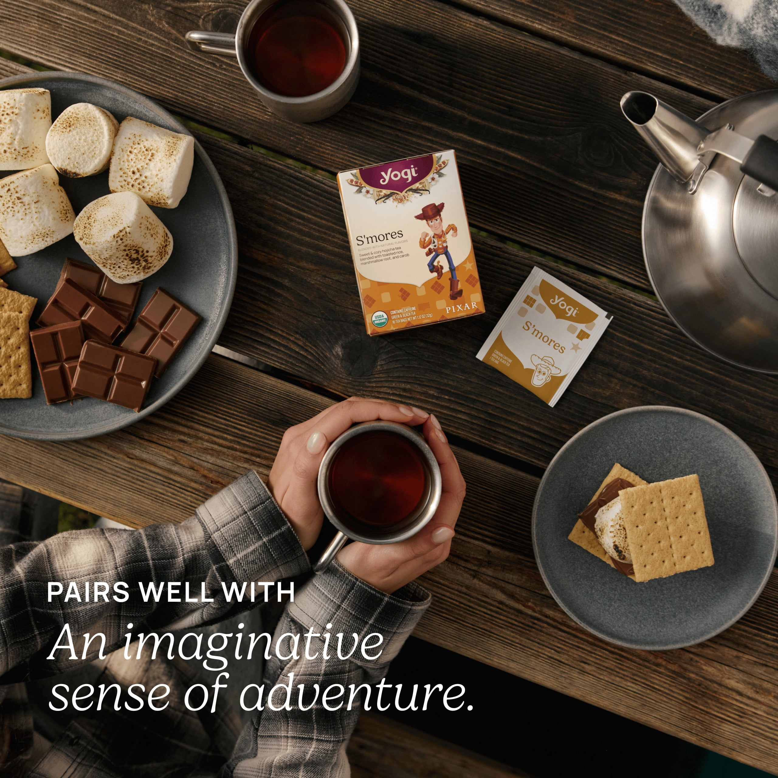 Yogi S'mores Tea (6 pk, 16 ea) - Caffeinated Organic Green & Puerh Teas