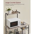 thumbnail image 4 of Bakers Rack, Microwave Stand with Wire Basket, for Spices, Pots, and Pans, Greige and Black, 4 of 9