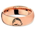thumbnail image 2 of Tungsten Horse Horses Equestrian Equine Equidae Band Ring 7mm Men Women Comfort Fit 18k Rose Gold Dome Polished, 2 of 4