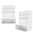 thumbnail image 1 of Slant Pen Organizer, Desktop Stationary Organizer Plastic Multipurpose with Drawer for Home Room White, 1 of 7