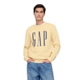 thumbnail image 1 of Sudadera GAP Logo Fleece Crew para hombre, color amarillo, talla 1 XS, 1 of 4