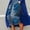 Blue, variant on Women's Floral Print Loose Fit Wide Leg Crop Pants – Casual Midi Length Trousers with Side Pockets Daily Wear Red,M