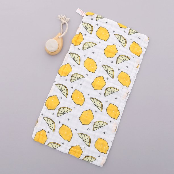 Toalla para niños, toalla cuadrada de algodón de seis capas, toalla de lavado de gasa de seis capas, toalla para niños de algodón lavado, toalla con boca de agua estampada
