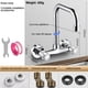 thumbnail image 2 of High Pressure Brass Kitchen Sink Faucet Mixer Degree Swivel Double Hole Cold And Hot Water Basin Faucet Kitchen Tools, 2 of 11