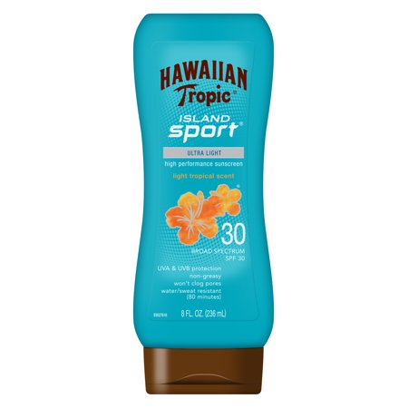Hawaiian Tropic Island Sport Lotion Sunscreen SPF 30, 8 (Best Sunscreen For Hawaii Sun)