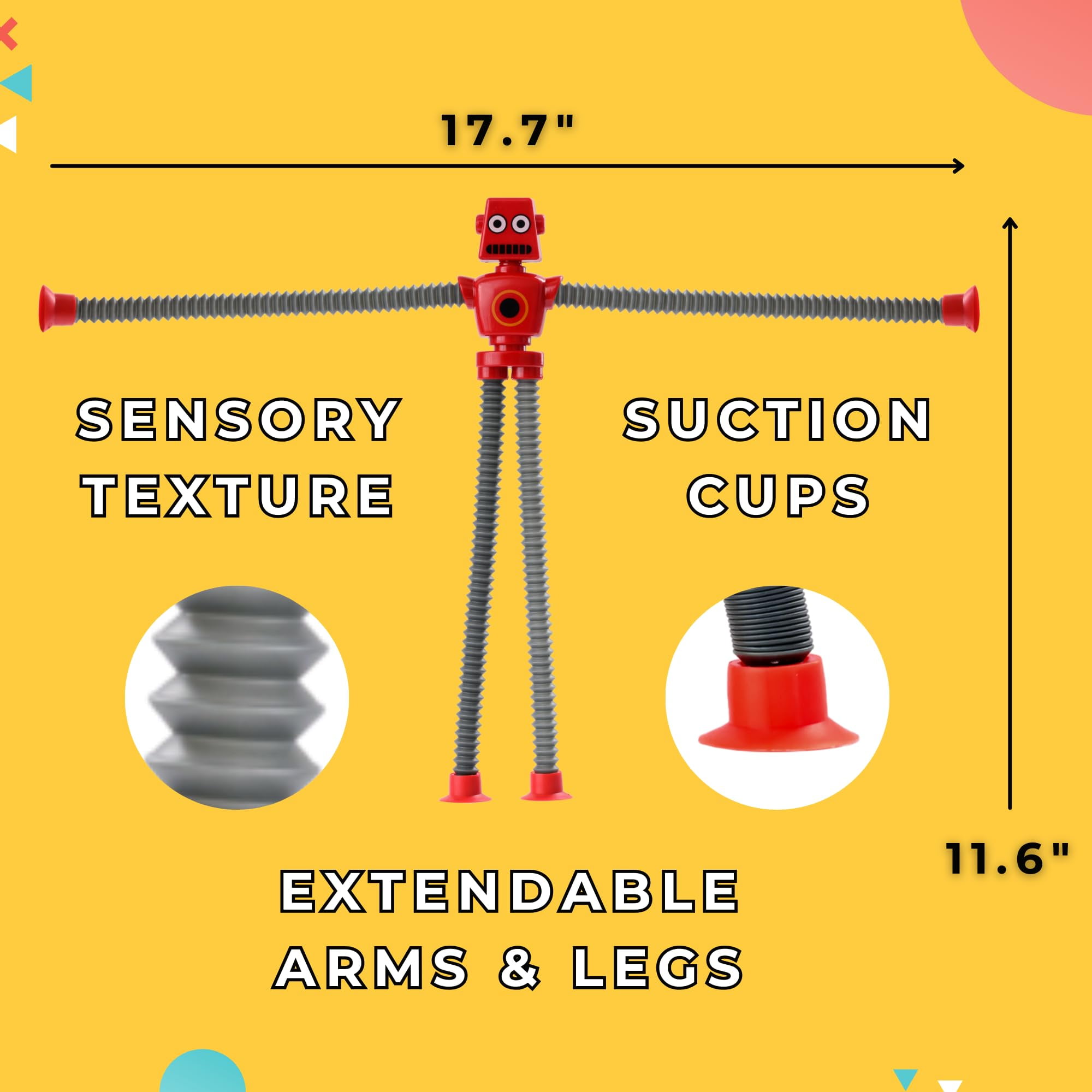 YUNOVA Mega 32pk Robot Pop Tube Bundle - Extra-Thick Sensory Toys for Autism & ADHD, School/Clinic Bulk Therapy Toys, BPA-Free Durable Fidgets with Tactile Stimulation (Ages 3-14)