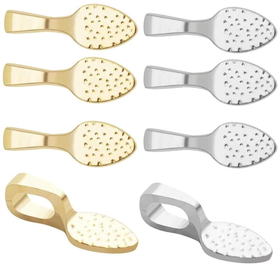 Flat Pendant Bails,200pcs Glue-on Flat Pad Shovel Pendant Bails For DIY Crafts and Jewelry Making, Gold and Silver