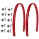 thumbnail image 1 of EeaseMX Juego de 2 asas de cuero para bolsos, correas de repuesto para bolsos, cinturones con remaches, 1 of 7