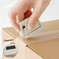 thumbnail image 3 of Auto-Retract Ceramic Mini Box Cutter, Magnetic Ceramic Box Cutter, Retractable Portable Cardboard Opener with Right Angle Groove, 3 of 6