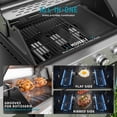 thumbnail image 4 of Furnibear 3 Burner Gas Grill with Side Burner, 40800 BTU Barbecue Grill Propane Stainless Steel BBQ Grill with Porcelain-Enameled Cast Iron Grates for Outdoor Cooking, 4 of 10