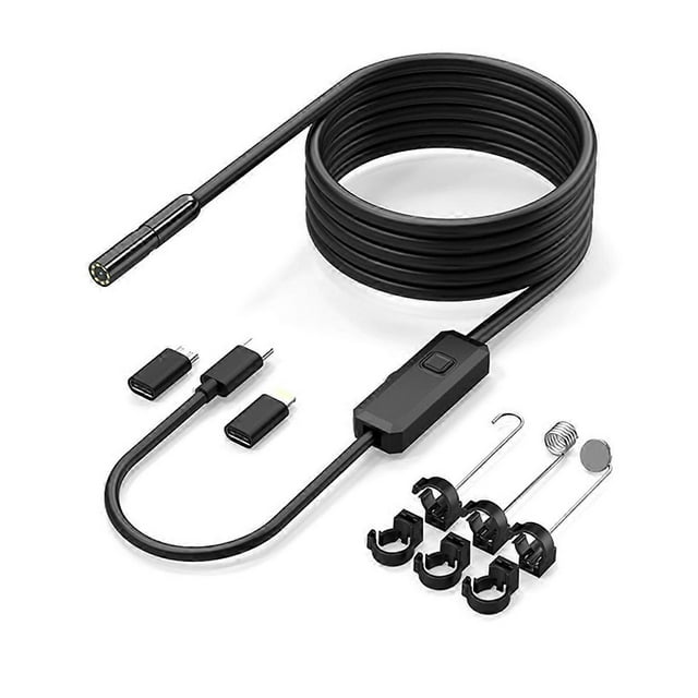 W400E Repair Tools Car Diagnostic Tools 8mm 8LED Camera Endoscope Type-C Micro-Type Adapter 5M Cable
