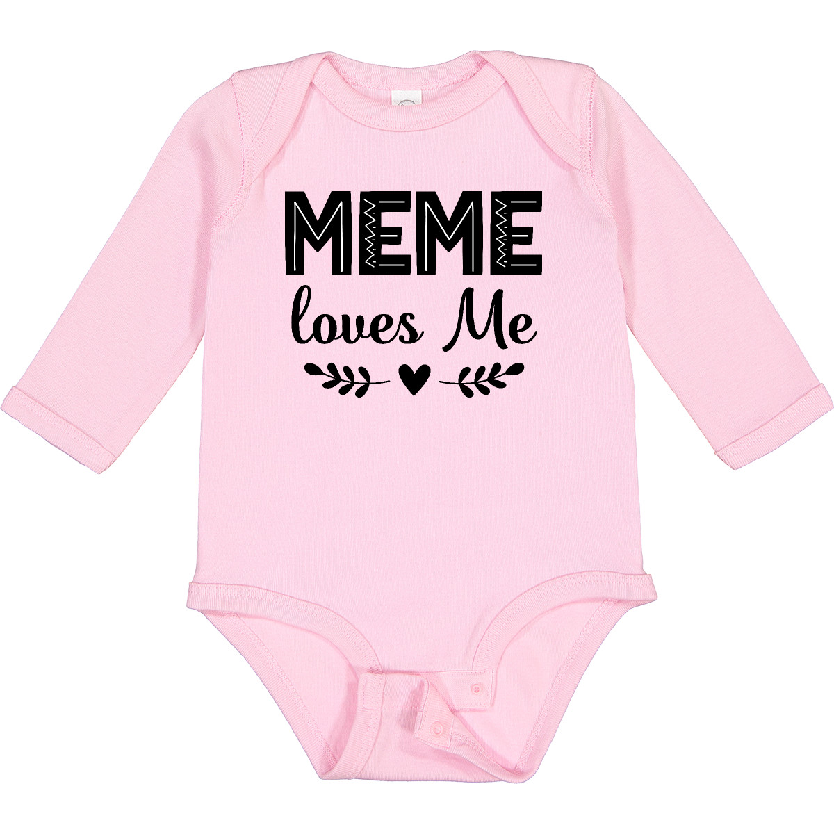Inktastic Meme Loves Me Baby Clothes Girls Long Sleeve Baby Bodysuit