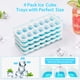 thumbnail image 5 of Bandejas para cubitos de hielo, paquete de 4, silicona de fácil liberación y 14 bandejas flexibles para cubitos de hielo con tapa extraíble resistente a derrames, bandejas de hielo apilables con, 5 of 8