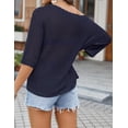 thumbnail image 4 of Zeagoo Crochet Tops for Women Fashion Summer Sweater 2025 Short Sleeve Off Shoulder Knit Pullover Shirts, 4 of 5