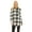 BLACK WHITE GRID, variant on Haute Edition Women's Long Button Down Flannel Tunic Shirt with Plus