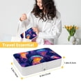 thumbnail image 5 of Jellyfish PU Leather Earring Organizer with Removable Compartment - Portable Jewelry Stand, Bracelet Holder, Display Case, 5 of 6