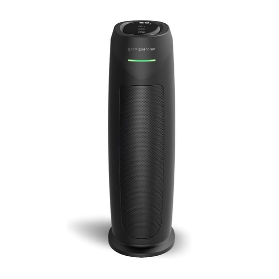 GermGuardian 743 Sq. ft, Air Purifier with HEPA Filter, UV-C and Air Quality Sensor, Black, AC4880B