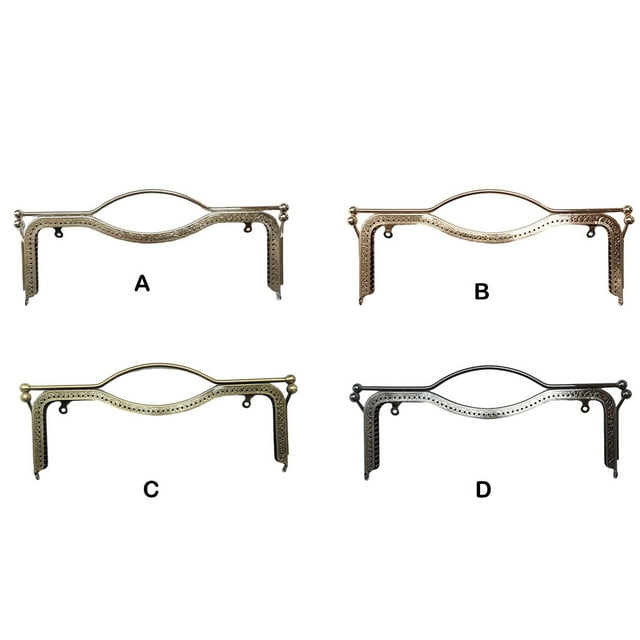 Becaristey 2piece Fashionable Metal Purse Frame Wide Application And Durable Fashionable And Comfortable silver