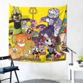 thumbnail image 2 of The Cuphead Show Tapestry Wall Hanging Wall Art Decor Wall Tapestry for Living Room Bedroom Dorm 59x59 inch, 2 of 7